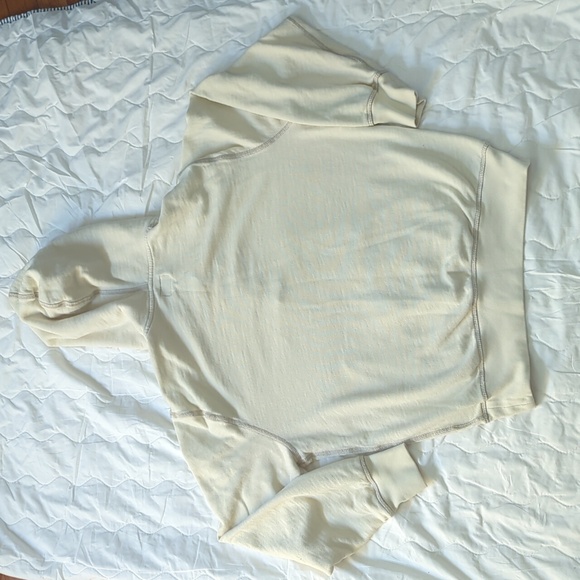 J. Crew Hoodie Sweatshirt (Off-White/Natural) 100% Cotton - Picture 3 of 9
